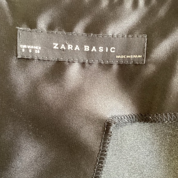 Zara Black Short Sleeves Graphic Dress SZ S - Picture 5 of 6